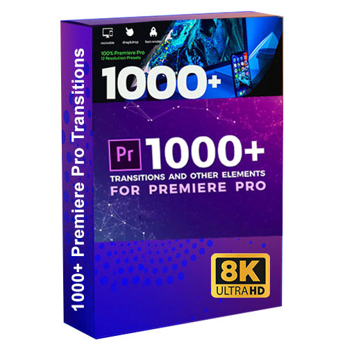1000 Premiere Pro Transitions | Motion Design Presets 8K