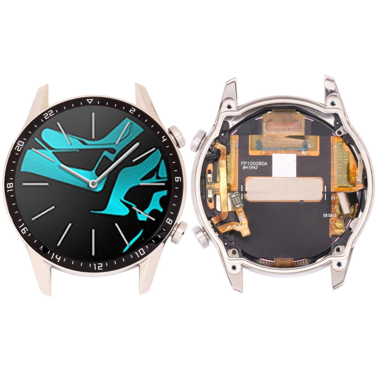 หน้าจอแอลซีดีและชุดประกอบDigitizerพร้อมกรอบสำหรับนาฬิกาHuawei GT 2 46 มม, For Huawei Watch GT 2 46mm(Black), For Huawei Watch GT 2 46mm(Silver)