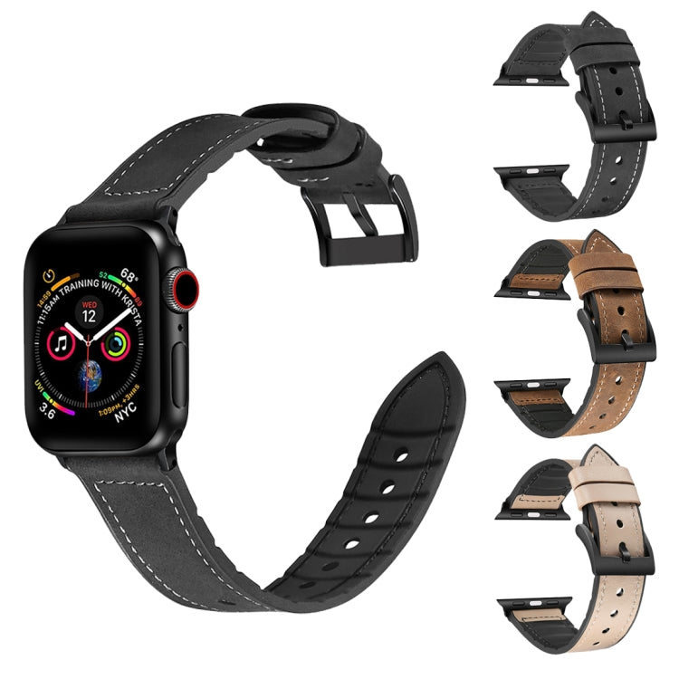 สีทึบ TPU + สายนาฬิกาสแตนเลสสำหรับ Apple Watch Series 7 41mm / 6 & SE & 5 & 4 40mm / 3 & 2 & 1 38mm, 40mm