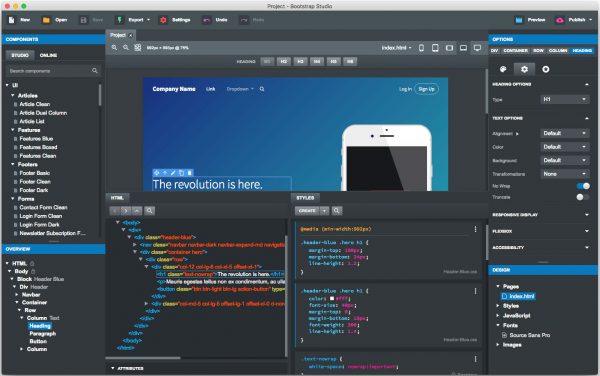 Bootstrap Studio Pro 5.4.1 Final (2020) Full Version for Mac