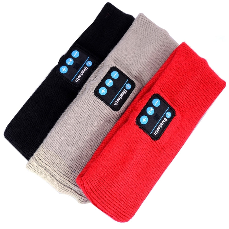 สายคาดศีรษะเพลงกีฬาแฮนด์ฟรี Bluetooth แบบถักพร้อมไมโครโฟนสำหรับ iPhone / Samsung และอุปกรณ์ Bluetooth อื่น ๆ