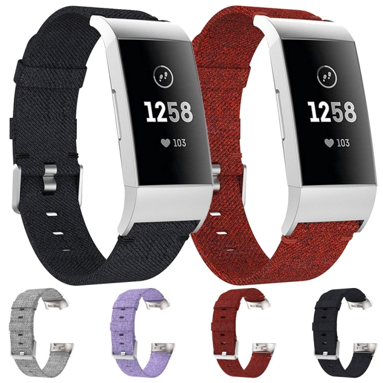 สายนาฬิกาไนลอน Vanvas แบบทอสำหรับ Fitbit Charge 3