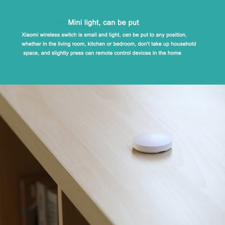 สวิตช์ไร้สายขนาดเล็กอัจฉริยะ Xiaomi Mijia ดั้งเดิมสำหรับอุปกรณ์ Xiaomi Smart Home Suite พร้อมการใช้เกตเวย์มัลติฟังก์ชั่น Xiaomi (CA1001)