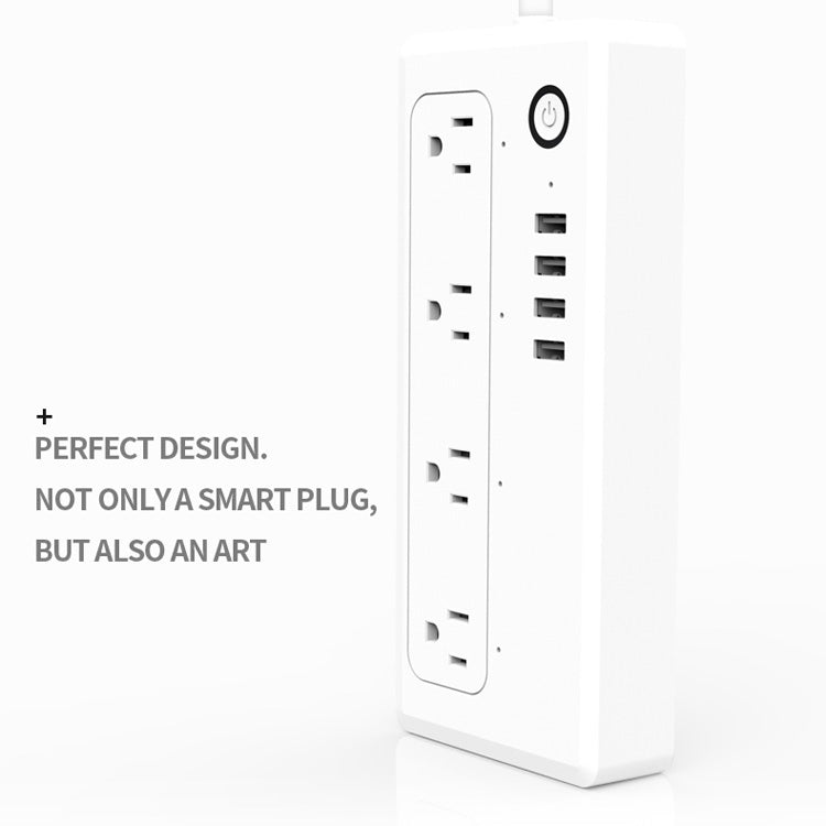 XS-A24 WiFi ปลั๊กเสียบไฟอัจฉริยะรีโมทคอนโทรลไร้สายสวิตช์ไฟจับเวลาพร้อมพอร์ต USB เข้ากันได้กับ Alexa และ Google Home รองรับ iOS และ Android ปลั๊ก US