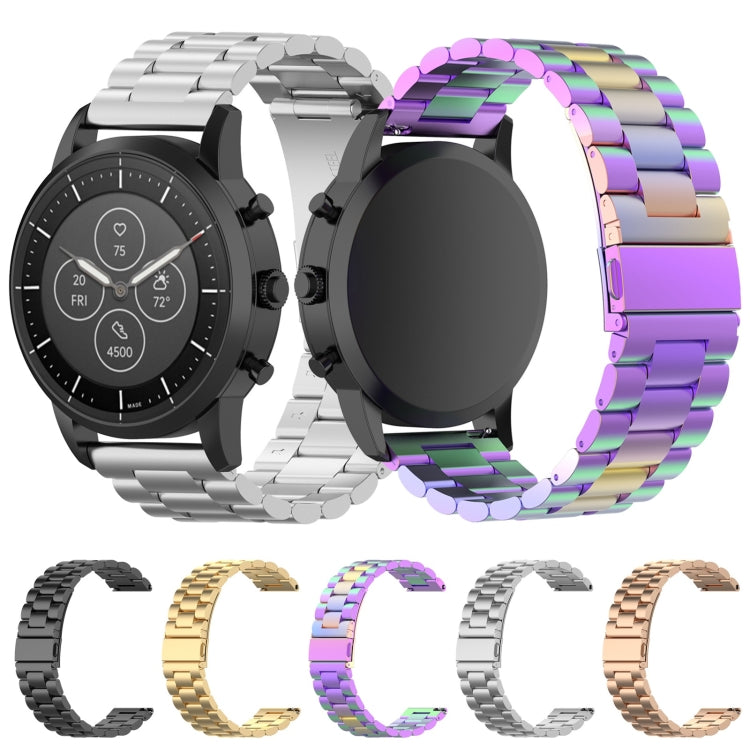 สายนาฬิกาข้อมือเหล็กขนาด 22 มม. สำหรับ Fossil Hybrid Smartwatch HR, Male Gen 4 Explorist HR / Male Sport