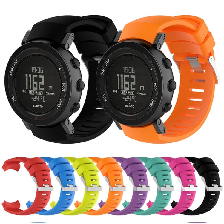 สายนาฬิกาซิลิโคนสำหรับ SUUNTO Core ALU สีดำ
