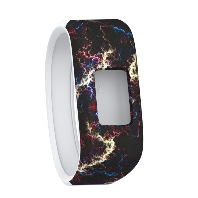 สายนาฬิกาซิลิโคนลายขนนกสีสันสดใสสำหรับ Garmin Vivofit JR ขนาด: เล็ก