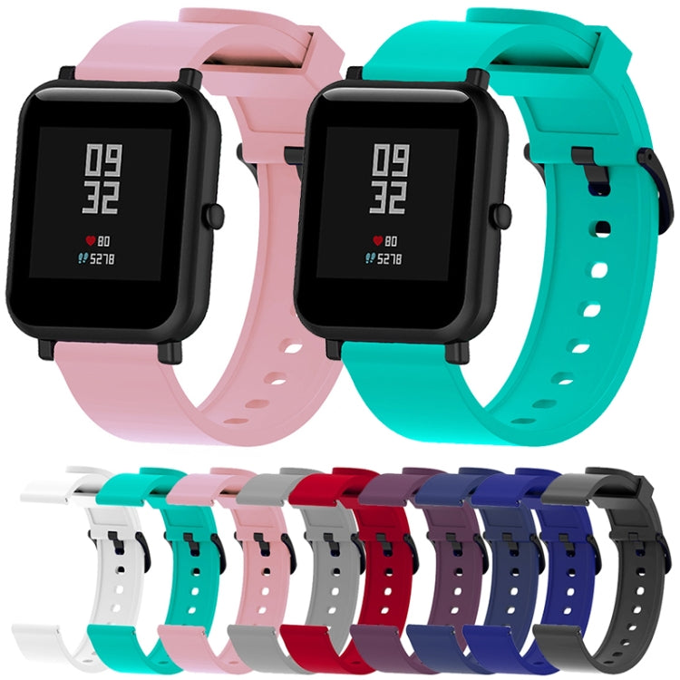 สายนาฬิกาซิลิโคนเคลือบเงาแบบสปอร์ตสำหรับ Huami Amazfit Bip Lite รุ่น 20 มม