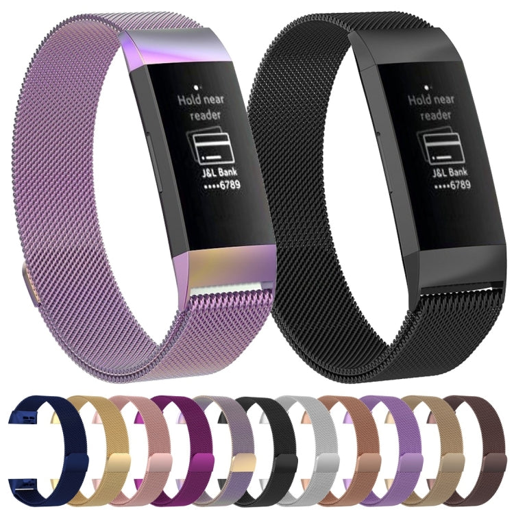 สายนาฬิกาแม่เหล็กสแตนเลสสำหรับ FITBIT Charge 3 ขนาด: เล็ก 187x18 มม