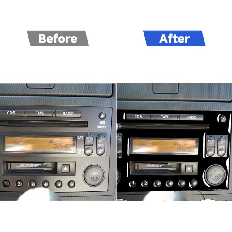 สำหรับ Nissan 350Z 2003-2009 รถ CD การเล่นวิทยุแผงสติกเกอร์ตกแต่ง,ซ้ายและขวา Universal, Car CD Radio Playback Panel