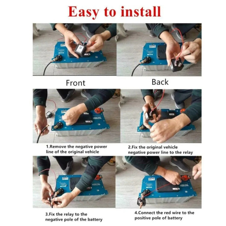 ZL180 12V 200A รถ รีเลย์ รีโมท ตัวแยกแบตเตอรี่ Rireless พร้อมคลิปแบตเตอรี่ x 2 และรีโมทคอนโทรล x 2, 12V 200A with Battery Clip x 2 & Remote Control x 2