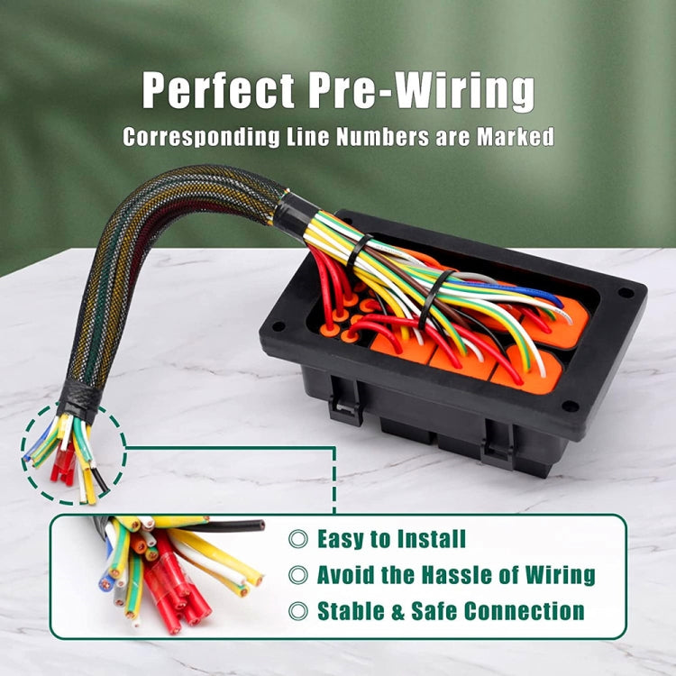 12V 5 Pin รถ 6 ช่องกล่องฟิวส์รีเลย์กันน้ำพร้อมสายเคเบิล, 12V 5 Pin