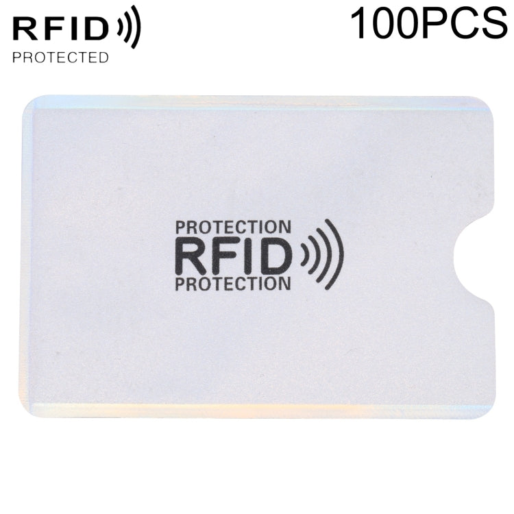 100 ชิ้นอลูมิเนียมฟอยล์ป้องกันการโจรกรรม RFID ปิดกั้นแขนการ์ดป้องกันขนาด: 9.1 * 6.3 ซม., RFID 100pcs (Gold), RFID 100pcs (Silver)
