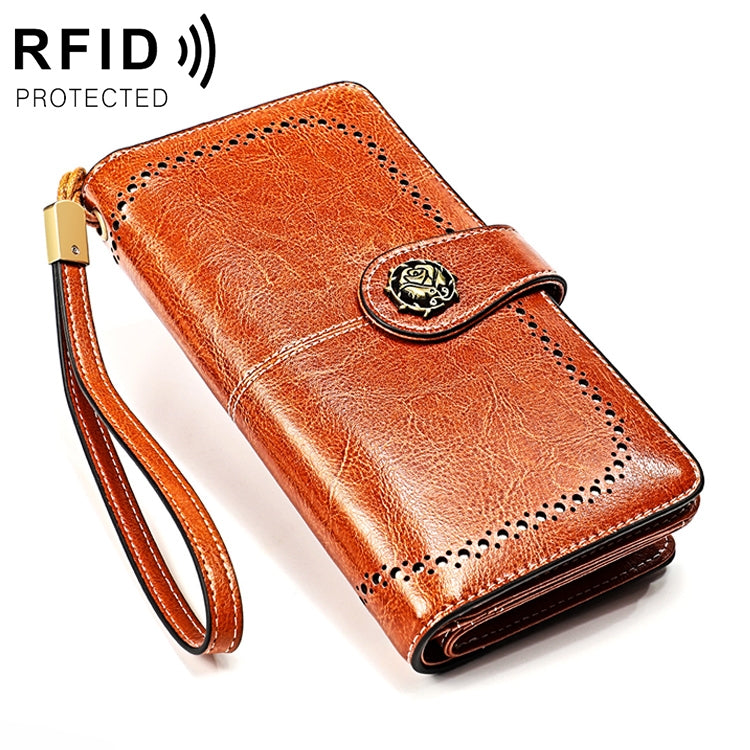 3556 คลัทช์กระเป๋าสตางค์ RFID ป้องกันแม่เหล็กมัลติฟังก์ชั่นความจุขนาดใหญ่ยาวสำหรับสุภาพสตรีพร้อมช่องเสียบการ์ด