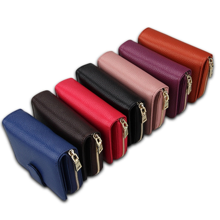 KB132 หนังวัวแท้สไตล์หญิงกระเป๋าสตางค์ RFID มัลติฟังก์ชั่น / กระเป๋าการ์ด / แพ็คเกจใบขับขี่