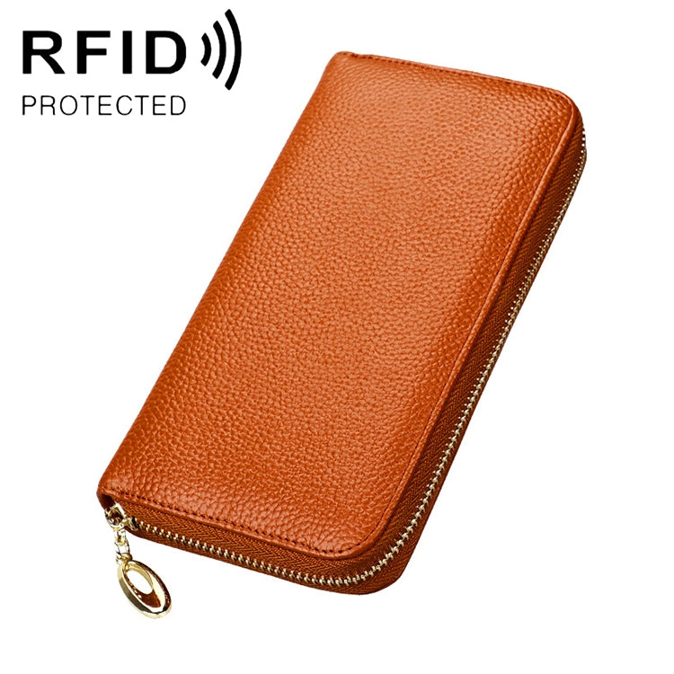 906 Antimagnetic RFID Litchi Texture ผู้หญิงความจุขนาดใหญ่กระเป๋าสตางค์กระเป๋าสตางค์กระเป๋าโทรศัพท์พร้อมช่องใส่การ์ด