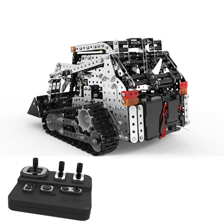 MoFun SW(RC)-008 รีโมทคอนโทรลไร้สาย 2.4G 10 ช่อง Caterpillar รถเด็ก DIY สแตนเลสประกอบของเล่น, SW(RC)-008