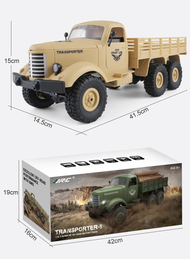 JJR/C Q60 Transporter-1 Full Body 1:16 Mini 2.4GHz RC 6WD ติดตาม Off-Road ทหารรถบรรทุกรถของเล่น, Q60