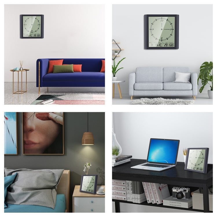 TS-8675 นาฬิกาหน้าจอขนาดใหญ่มัลติฟังก์ชั่นเครื่องวัดอุณหภูมิความคิดสร้างสรรค์ในครัวเรือนเครื่องวัดความชื้นสัมพัทธ์, TS-8675