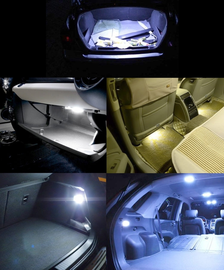 2 ชิ้น 39 มิลลิเมตรพู่ห้อย 3 วัตต์ 300LM แสงสีขาว 8 LED 3528 SMD Canbus โคมไฟอ่านหนังสือรถยนต์ที่ปราศจากข้อผิดพลาด DC 12, 39mm