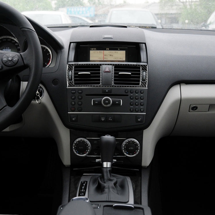 คาร์บอนไฟเบอร์ Air Outlet แหวน + กลาง Air Outlet + ด้านข้าง Air Outlet แผงสติกเกอร์ตกแต่งสำหรับ Mercedes - benz W204 2007-2010, Air Outlet