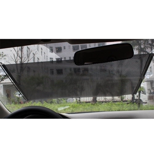 ม่านบังแดดรถยนต์แบบพับได้ สีดำ ขนาด 125 x 58ซม, 125 x 58cm Foldable Car Insulation Curtain