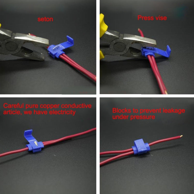 50 ชิ้น Quick Splice Solderless ลวด ขั้วต่อเทอร์มินัล, Blue