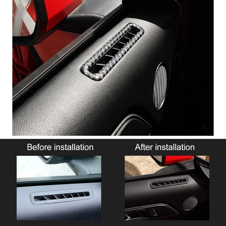 2 ชิ้นประตูรถ Outlet ตกแต่งสติกเกอร์ Air Vent Moulding Trim ตกแต่งสำหรับ Ford Mustang, Door Air Vent