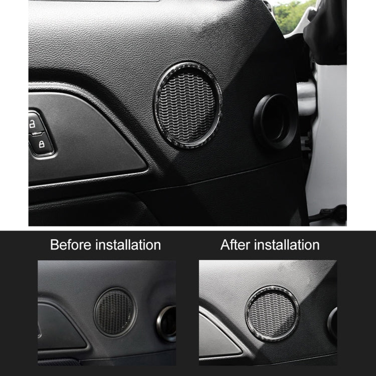 2 ชิ้นรถประตูแตรตัดแหวนสติกเกอร์ตกแต่งสำหรับฟอร์ดมัสแตง, Door Horn