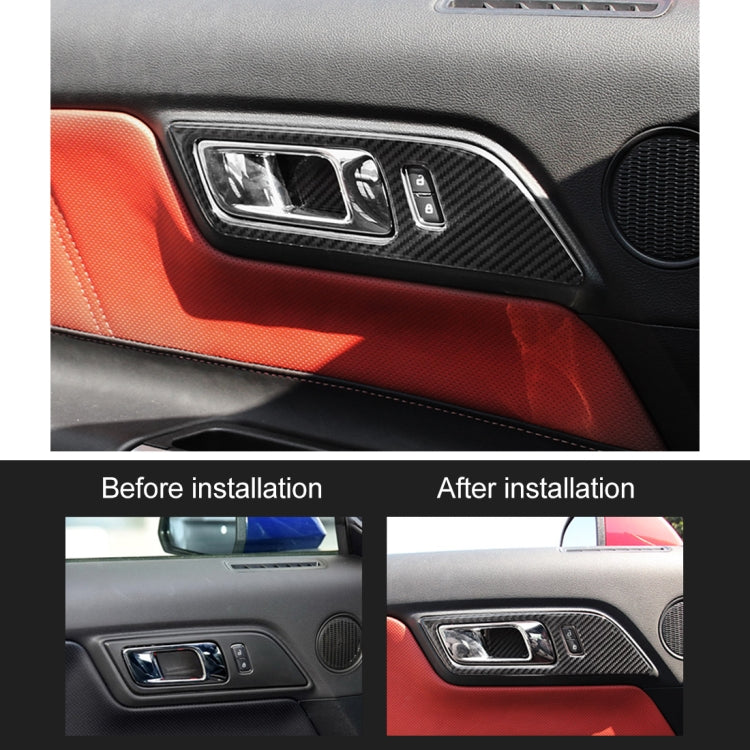 สติ๊กเกอร์ตกแต่งมือจับประตูรถยนต์ PCS 2 ชิ้นสำหรับ Ford Mustang, Door Handle