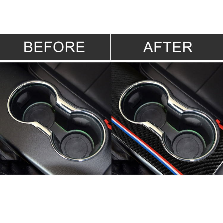 รถ USA สีคาร์บอนไฟเบอร์เกียร์ซ้ายตำแหน่งแผงสติกเกอร์ตกแต่งสำหรับ Ford Mustang 2015-2017, Left Drive Gear Position