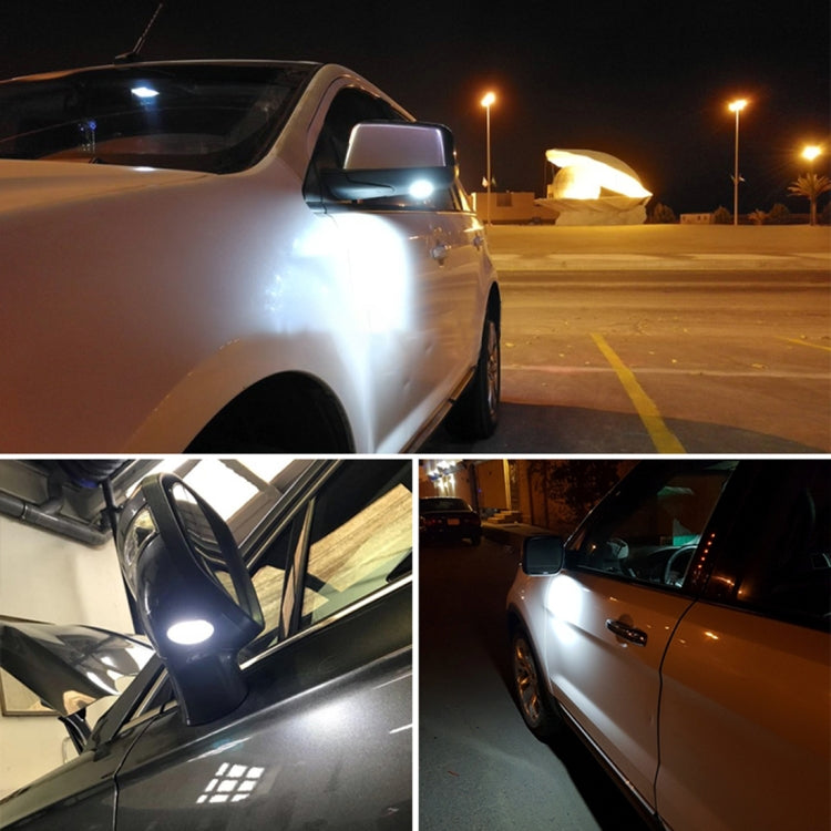 2 ชิ้น DC 12 โวลต์ 2 วัตต์ 6000 พัน 120LM 18-LED ด้านหลังดูกระจก Puddle ไฟโคมไฟสำหรับ Ford 2013-2017 Explorer/2015-2017 Taurus/2015-2017 Edge/2015-2017 Mondeo, For Ford 2013-2017 Explorer