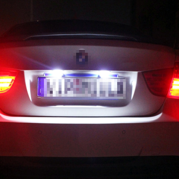 2 ชิ้น DC 12 โวลต์ 2 วัตต์ 120LM 6000 พัน LED ป้ายทะเบียนแสง 18-SMD หลอดไฟโคมไฟสำหรับ Astra F 91-98, G Estate (F69) 98-05, Opel Corsa B 93-00, Omega A 86-94, For Astra/Opel Corsa