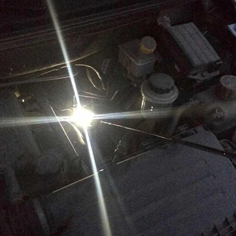 กระจกตรวจสอบตัวถังรถยนต์แบบพับเก็บได้พร้อมไฟ LED ขนาด 5 มม. 3 ชิ้น, เส้นผ่านศูนย์กลางกระจก: 82 มม., ความยาวขยายสูงสุด: 760 มม., Diameter: 82mm, Max Expanding Length: 760mm