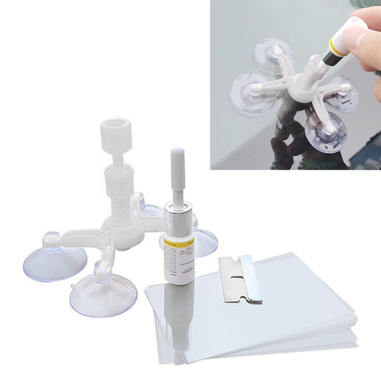 Professional ซ่อมกระจกเครื่องมือ Paintless Dent Removal รถชุดซ่อมกระจกหน้าต่างชิป Crack กระจกรถยนต์, Windscreen Repair Tool, Windscreen Repair Tool (White)