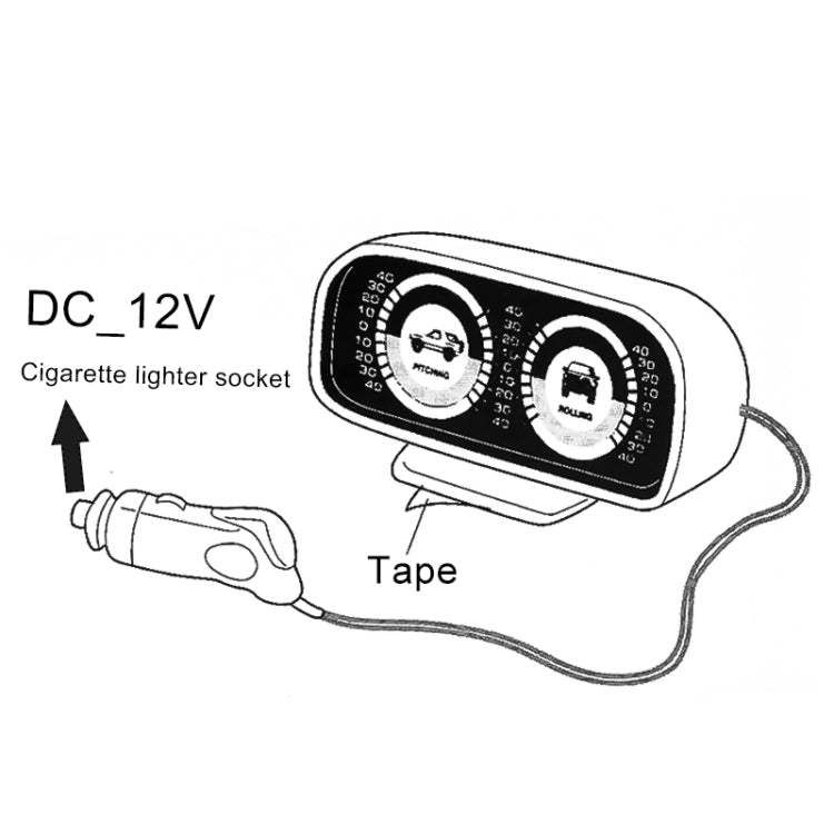 TR-9601 เครื่องวัดความลาดชันแบบปรับได้ Slopemeter Finder เครื่องมือ รถ เครื่องวัด Inclinometer, Car Inclinometer Gauge