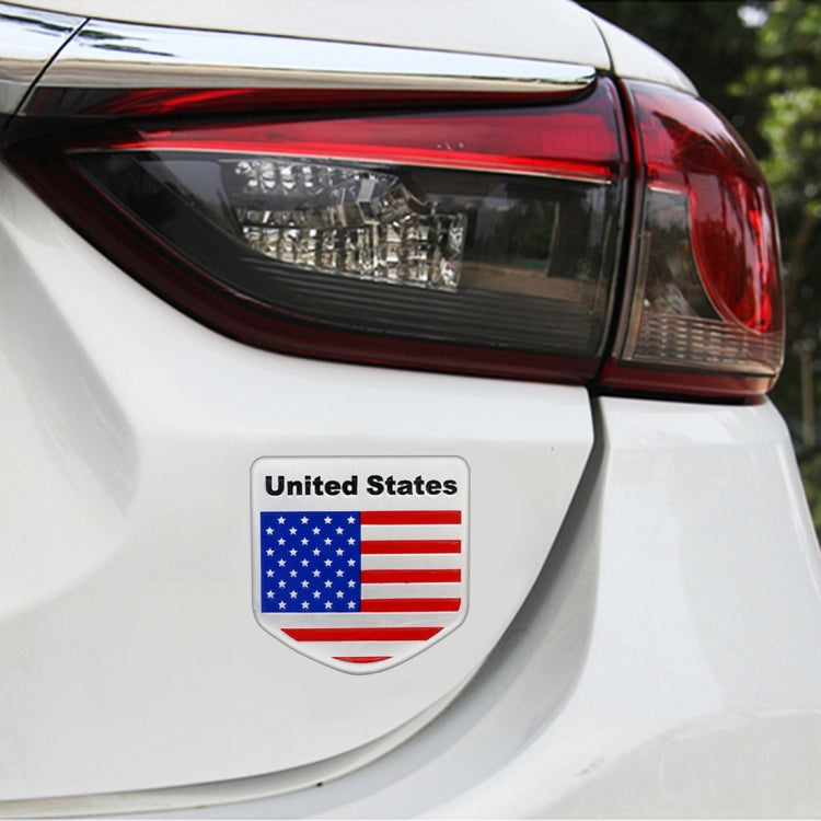 รถ-จัดแต่งทรงผมรูปทรงครึ่งวงกลม USA Flag รูปแบบสุ่มสติกเกอร์ตกแต่ง, USA Flag Semicircle Shape