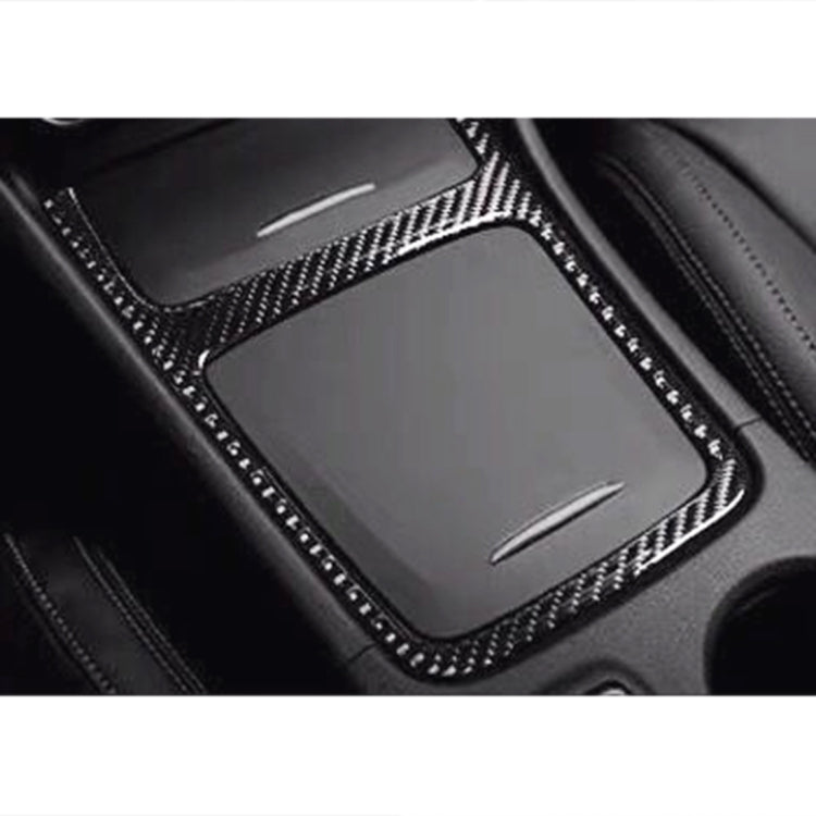 รถคาร์บอนไฟเบอร์แผงควบคุมกลางกรอบสติกเกอร์ตกแต่งสำหรับ Mercedes-Benz GLA, Central Control Panel Frame