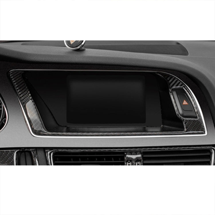 รถคาร์บอนไฟเบอร์นำทางกรอบนอกสติกเกอร์ตกแต่งสำหรับ Audi A4L / A5 / Q5, Navigation Outer Frame
