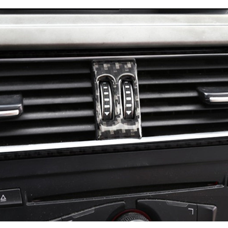 รถคาร์บอนไฟเบอร์เครื่องปรับอากาศสวิทช์สติกเกอร์ตกแต่งสำหรับ Audi A4L / A5 / Q5, Air Conditioning Switch