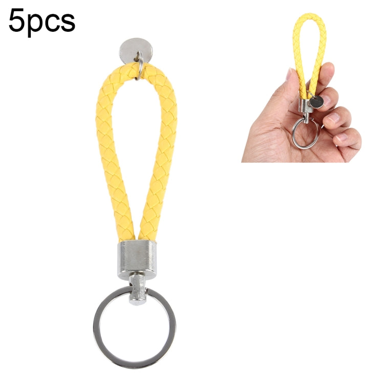 5 ชิ้นที่ใส่กุญแจรถพร้อมแถบหนัง, Car Key Ring Holder(Orange), Car Key Ring Holder(Pink), Car Key Ring Holder(White), Car Key Ring Holder(Yellow)