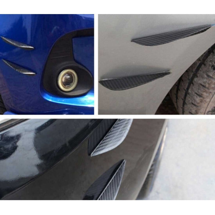 6 ชิ้นสากลคาร์บอนไฟเบอร์สไตล์รถกันชนหน้าร่างกายสปอยเลอร์ลิป S Plitter ป้องกันแถบแถบยามสติ๊กเกอร์, Bar Strip Guard Sticker