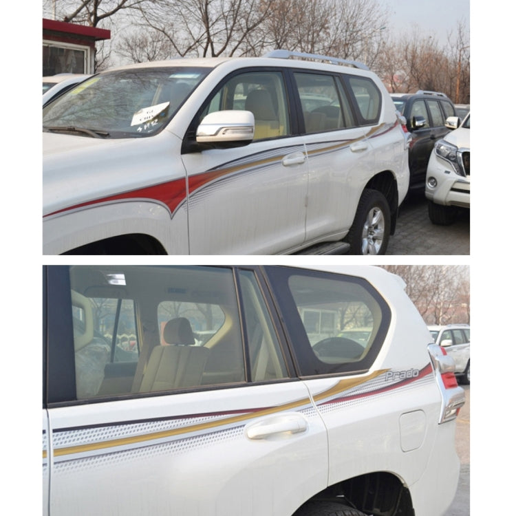 4 ชิ้น SUV Body แถบตกแต่งรถยี่ห้อ Streamline Shining สติกเกอร์สำหรับ Toyota Prado 2015 รุ่น, For 2015 Version Prado