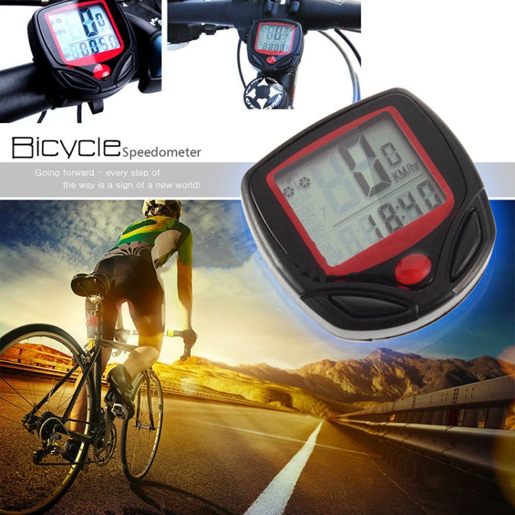 ภาษาอังกฤษกันน้ำ 14 ฟังก์ชั่น Cycle Computer LCD เครื่องวัดระยะทางวัดความเร็ว, SD-548B
