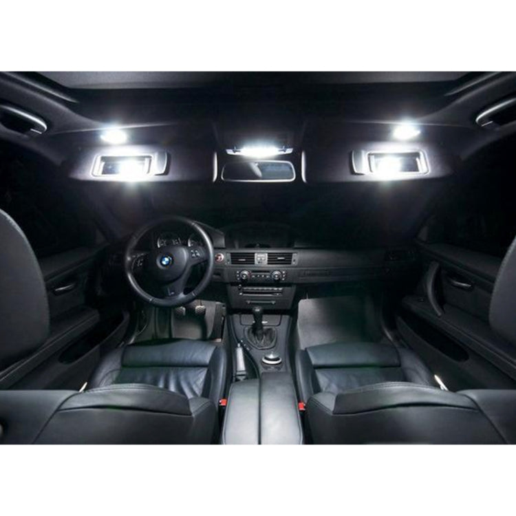 2 ชิ้นแสงสีขาวรถ LED โต๊ะเครื่องแป้งกระจกโคมไฟไฟที่มี 18 SMD-3528 โคมไฟสำหรับ BMW F10 / F11 / F07 / F01 / F02 / F03 / F04, For BMW F10