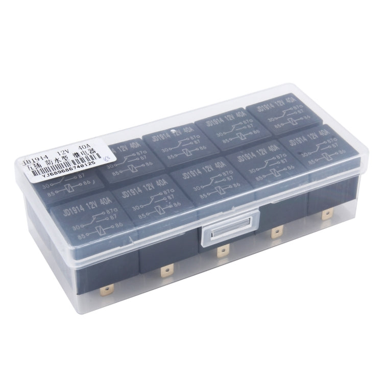 10 ชิ้น JD-1914 40 แอมป์ 12 โวลต์กันน้ำรถอัตโนมัติห้าปลั๊กรีเลย์, 40A