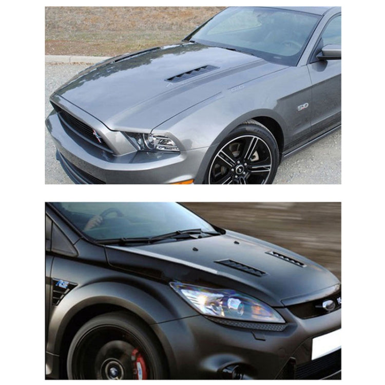 2 ชิ้น Universal Car Air Intake Scoop Bonnet Hood Vent Louver แผงระบายความร้อน Trim ชุด, Black