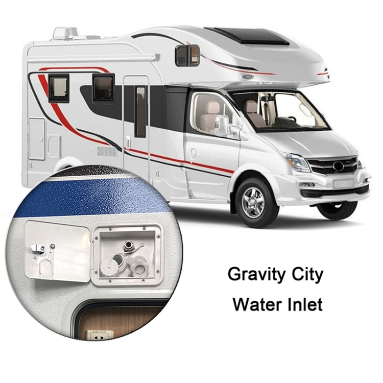 White Water Inlet Integrated Fill Dish Hatch Lock สำหรับรถพ่วง RV Camper, A1063