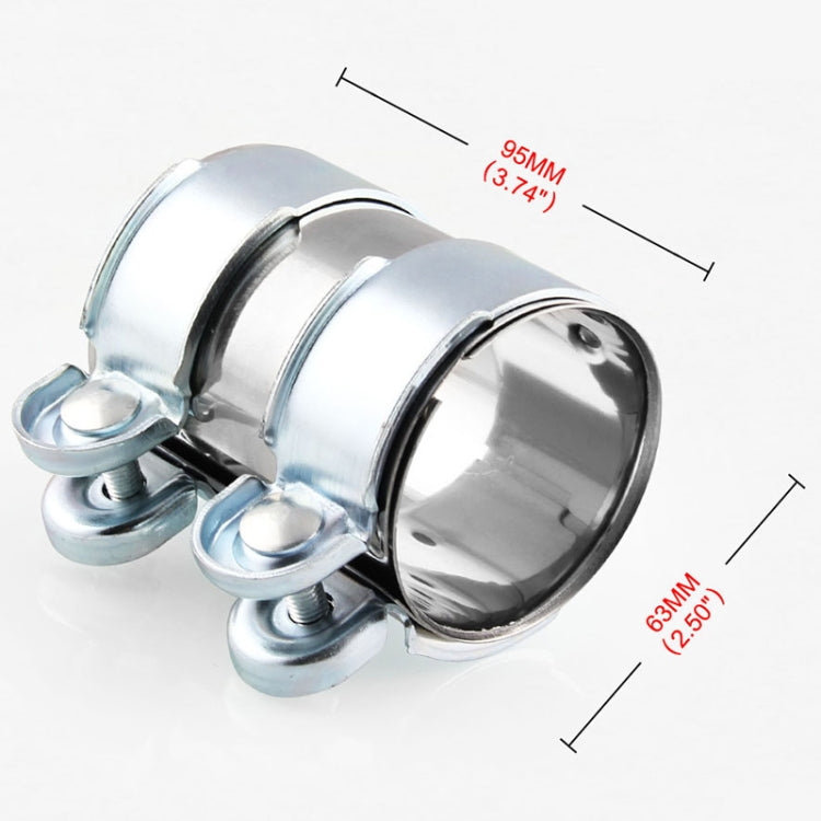 2.5 นิ้วรถ Turbo Exhaust Downpipe คาร์บอนต่ำสแตนเลส Lap Joint Band Clamp, 2.5 inch (Low carbon)
