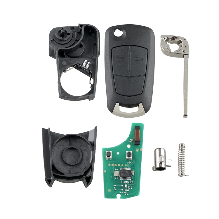 สำหรับ Opel Zafira B 2005 - 2013 / Astra H 2004 - 2009 2 ปุ่มอัจฉริยะ รีโมทคอนโทรล กุญแจรถพร้อมชิป 7941 และแบตเตอรี่ความถี่: 433MHz, For Opel Zafira